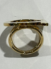 Load image into Gallery viewer, Ferragamo Gancini Gold Tone Scarf Ring
