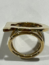 Load image into Gallery viewer, Ferragamo Gancini Gold Tone Scarf Ring
