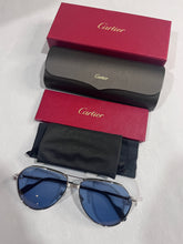 Load image into Gallery viewer, Cartier Silver Aviator Sunglasses
