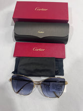 Load image into Gallery viewer, Cartier Womens Butterfly Rectangle 518 Sunglasses
