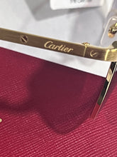 Load image into Gallery viewer, Cartier Womens Butterfly Rectangle 518 Sunglasses
