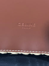 Load image into Gallery viewer, Celine Leather-Trimmed Raffia Large Logo Tote

