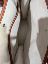 Load image into Gallery viewer, Celine Leather-Trimmed Raffia Large Logo Tote
