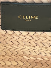 Load image into Gallery viewer, Celine Leather-Trimmed Palm Leaves Khaki Medium Tote
