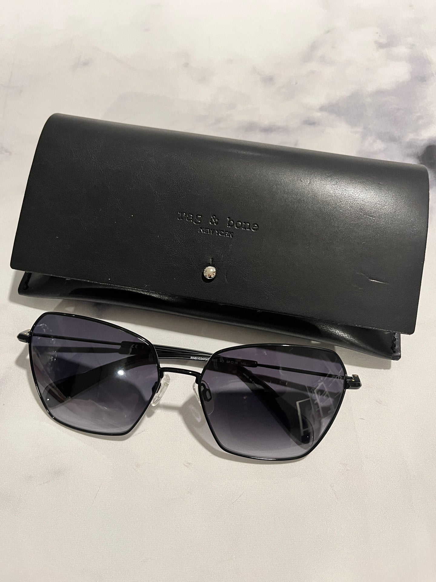 Rag & Bone Aviator Rectangular Sunglasses