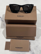 Load image into Gallery viewer, Burberry Black Resin Plaid Sunglasses
