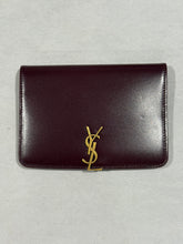 Load image into Gallery viewer, Saint Laurent YSL Cassandre Bordeaux Passport Holder
