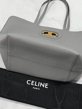 Load image into Gallery viewer, Celine Triomphe Cabas Medium Gray Leather Bag
