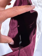 Load image into Gallery viewer, Savette Florence Plum Suede Shoulder Bag GHW
