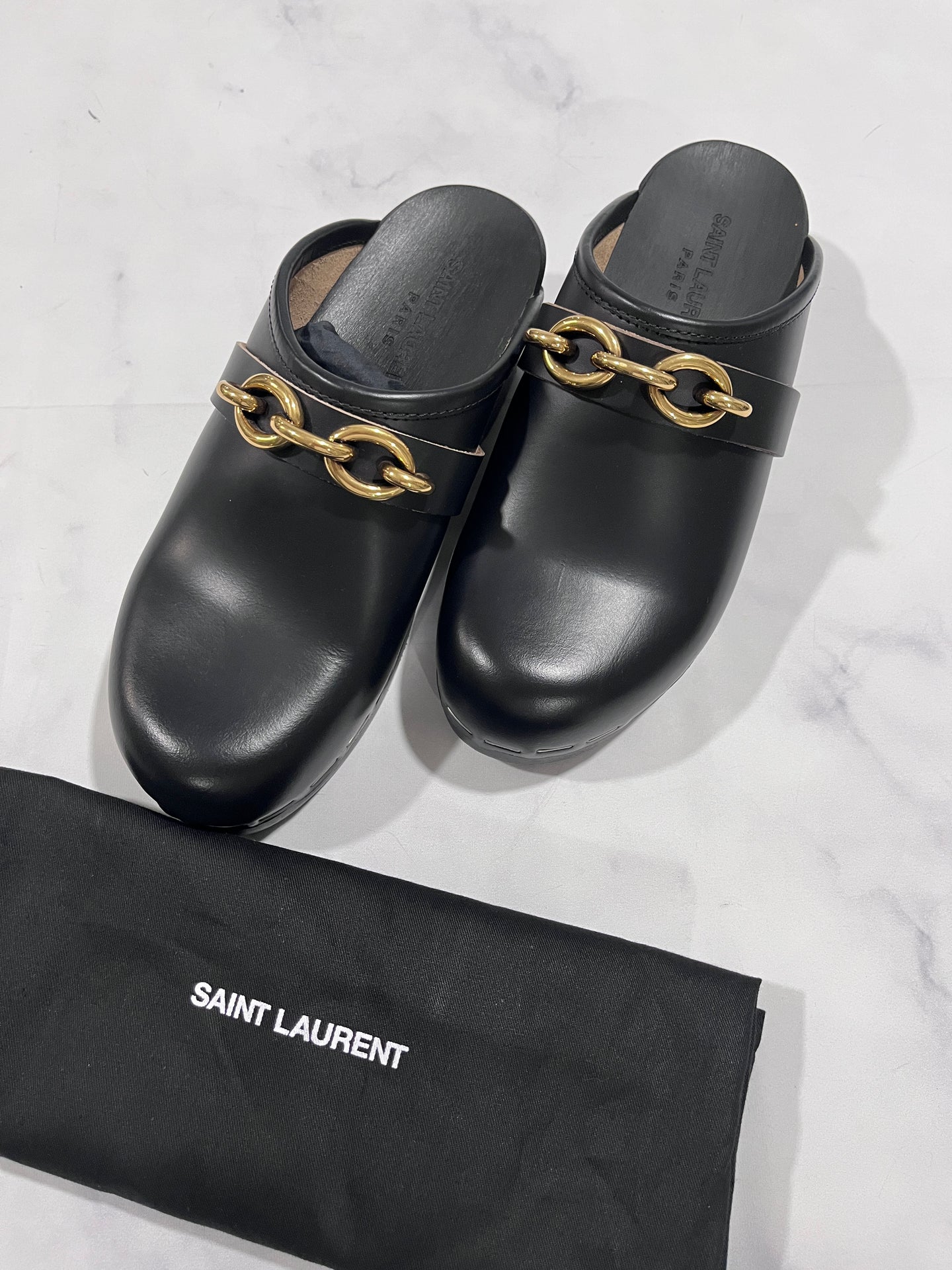 Saint Laurent YSL Black Clog