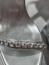 Load image into Gallery viewer, Christian Louboutin Silver Pyrastrass Metallic Wedge Sandal
