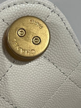 Load image into Gallery viewer, Chanel 25 White Caviar Small Shoulder Bag
