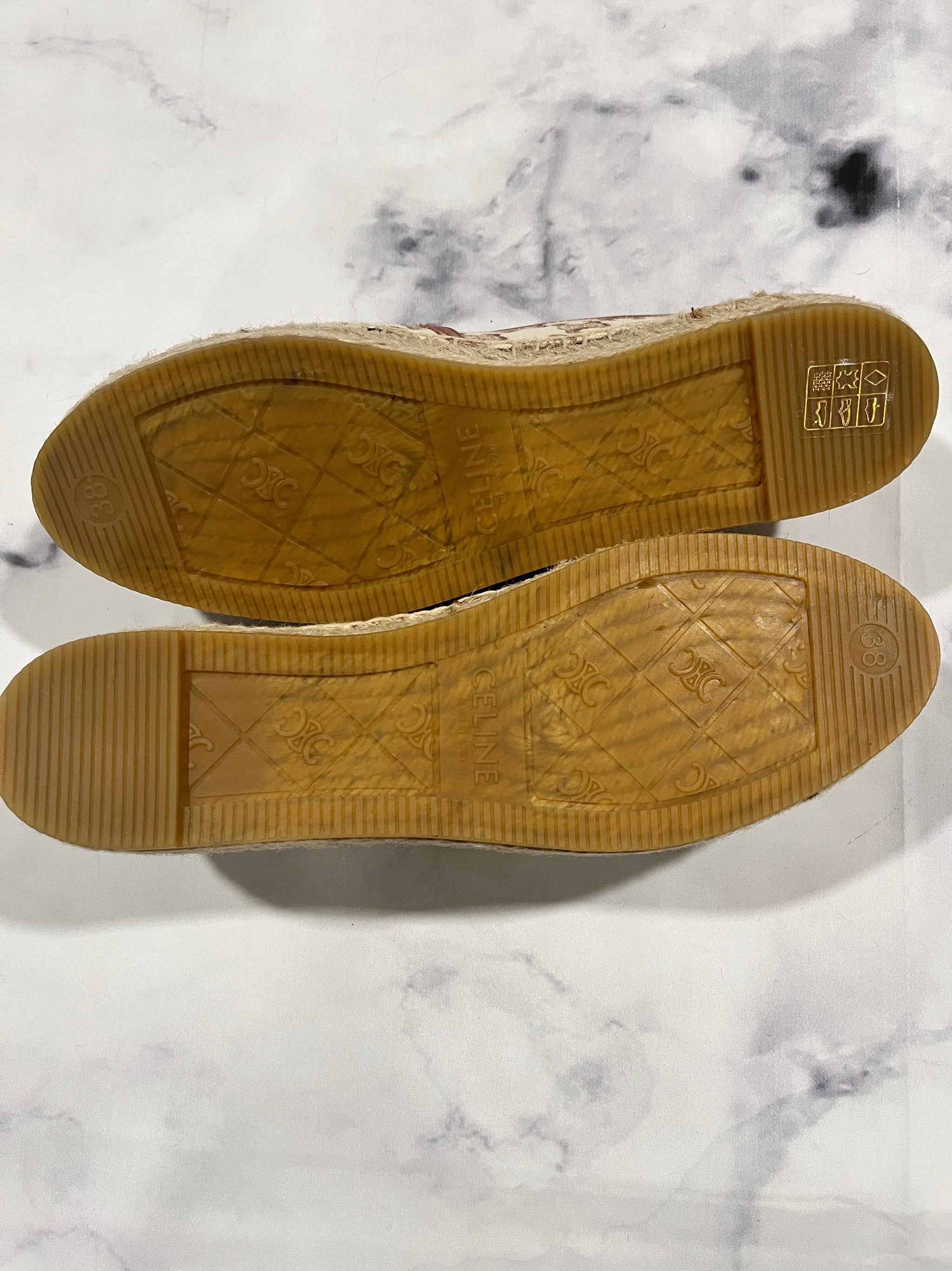 Celine Triomphe Canvas Espadrilles 39 – The Millionaires Closet