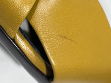 Load image into Gallery viewer, Saint Laurent YSL Mustard Leather Bianca Mule Sandals
