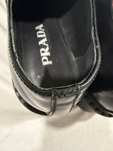 Load image into Gallery viewer, Prada Black Leather Round Toe Black Loafers

