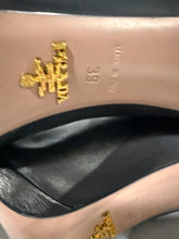 Load image into Gallery viewer, Prada Black Leather High Heel Slip On Boots
