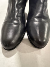 Load image into Gallery viewer, Stuart Weitzman Wedge Black Black Leather Over the Knee High Boots

