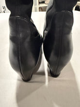 Load image into Gallery viewer, Stuart Weitzman Wedge Black Black Leather Over the Knee High Boots
