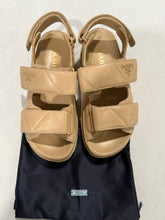 Load image into Gallery viewer, Prada Camel Dad Adjustable Sandals

