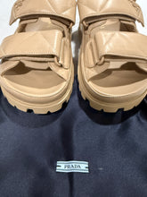 Load image into Gallery viewer, Prada Camel Dad Adjustable Sandals
