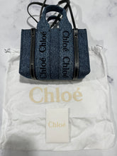 Load image into Gallery viewer, Chloe Mini Woody Denim Leather Crossbody
