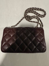 Load image into Gallery viewer, Chanel Burgandy Caviar Rectangular Extra Mini SHW
