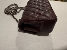 Load image into Gallery viewer, Chanel Burgandy Caviar Rectangular Extra Mini SHW
