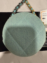 Load image into Gallery viewer, Chanel 19 Lt Blue Denim Round Crossbody Clutch
