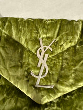 Load image into Gallery viewer, Saint Laurent YSL Small Lou Lou Green Velvet Bag
