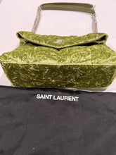Load image into Gallery viewer, Saint Laurent YSL Small Lou Lou Green Velvet Bag
