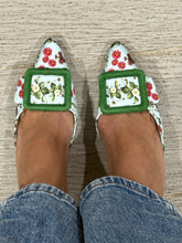 Load image into Gallery viewer, Manolo Blahnik Floral Satin Mule
