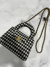 Load image into Gallery viewer, Chanel 24S Black White Houndstooth Large Nano Handbag
