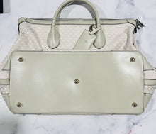 Load image into Gallery viewer, Gucci Ivory Diamonte Canvas and Leather Weekender Travel Bag
