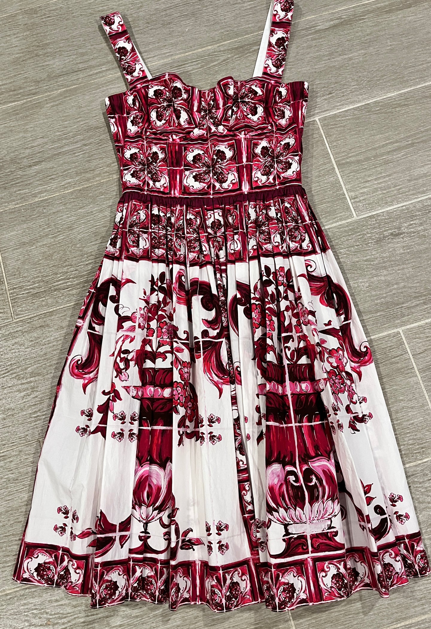 Dolce & Gabbana Bustier Poplin Dress