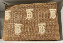 Load image into Gallery viewer, Burberry Raffia Straw Clutch Bag
