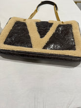 Load image into Gallery viewer, Valentino Garavani Shearling Brown Vivasuper Star Tote
