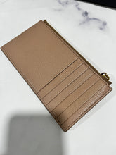 Load image into Gallery viewer, Prada Camel Leather Zippy Card Case
