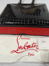 Load image into Gallery viewer, Christian Louboutin Croc Embossed Black Leather Cabata Tote Bag
