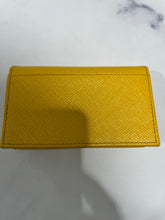Load image into Gallery viewer, Prada Yellow Leather Flap Card Case
