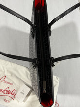 Load image into Gallery viewer, Christian Louboutin Croc Embossed Black Leather Cabata Tote Bag

