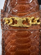 Load image into Gallery viewer, Celine Python Embossed Chain Patent Leather Loafer
