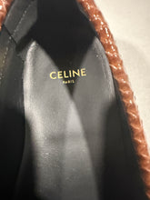 Load image into Gallery viewer, Celine Python Embossed Chain Patent Leather Loafer

