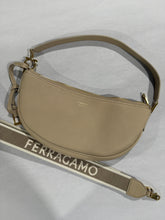 Load image into Gallery viewer, Salvatore Ferragamo Beige Gancini Buckle Crossbody Bag

