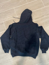 Load image into Gallery viewer, Dior Terry Cloth Oblique Print Navy Hoodie
