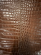 Load image into Gallery viewer, Fendi Brown Croc Embossed Leather Pull Up Western Boots
