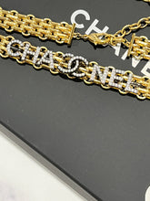 Load image into Gallery viewer, Chanel 20A Runway Strass Logo Reissue Chain Belt
