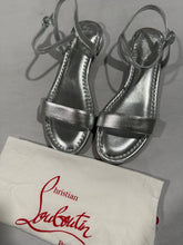 Load image into Gallery viewer, Christian Louboutin Silver Flat Sandal
