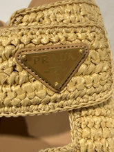 Load image into Gallery viewer, Prada Raffia Dad Slip On Sandals
