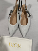 Load image into Gallery viewer, Dior White Perforated Slingback
