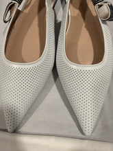 Load image into Gallery viewer, Dior White Perforated Slingback
